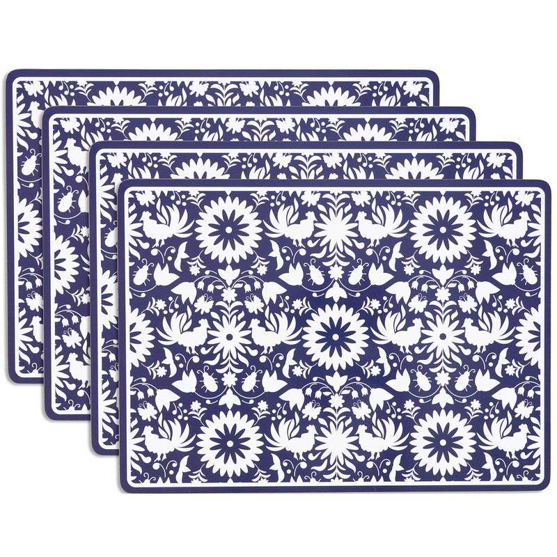 KAF Home Cork Placemats 16 x 12-Inch Set of 4 Chateau (Farmhouse Stencil) - Image 1